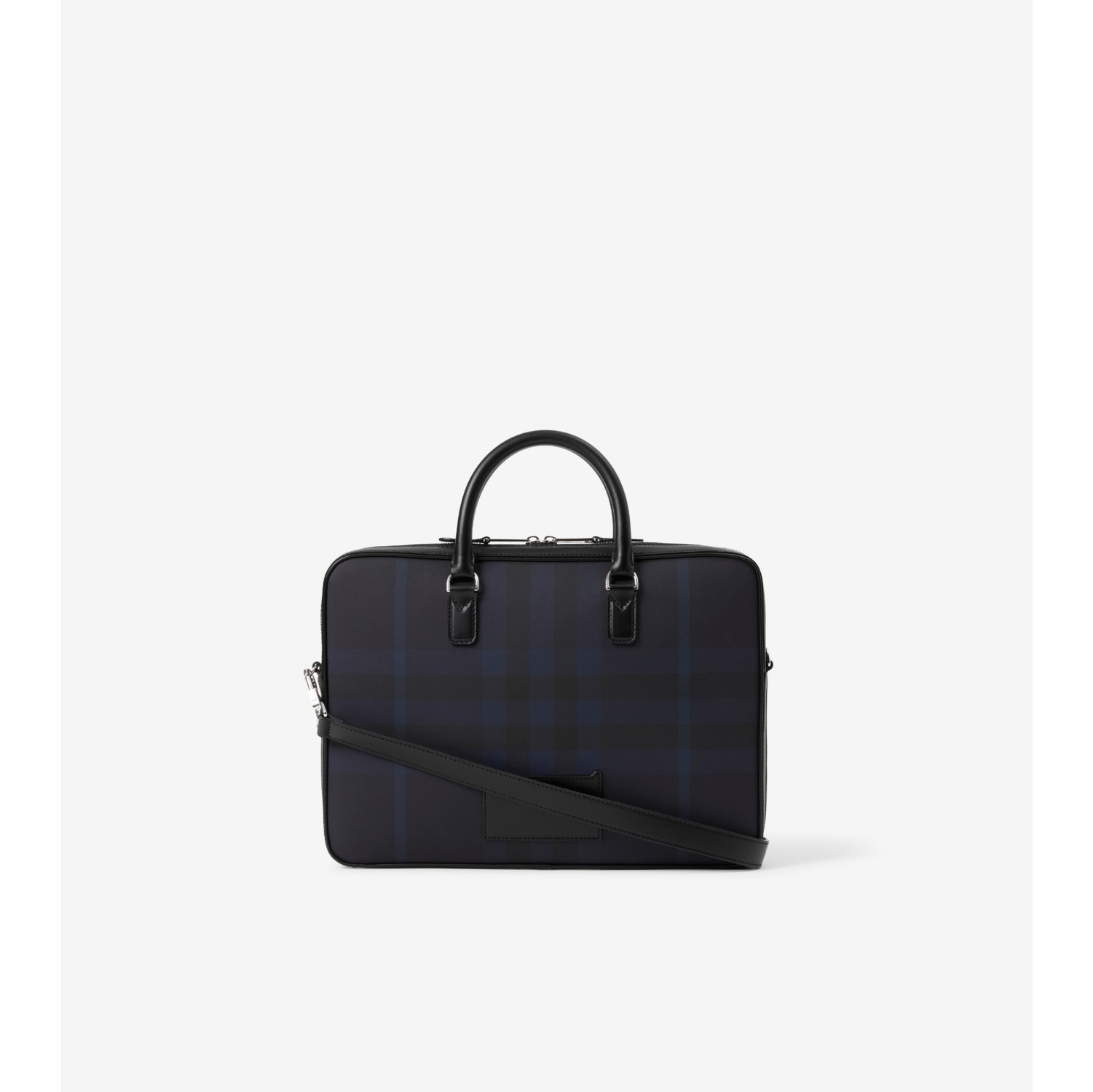 Slim Ainsworth Briefcase in Navy Men Canvas Burberry Official