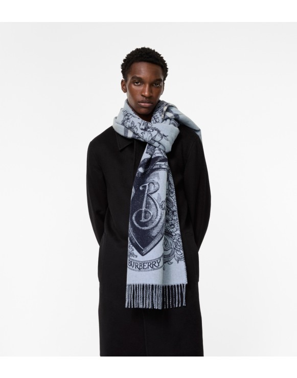 【mi】BURBERRY シルク ウール ストール スカーフ メンズ シルク、ウール、カシミアスカーフ | Burberry® 公式サイト