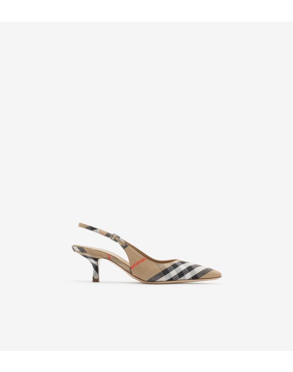 Slingback-Pumps „Birdie“ in Check