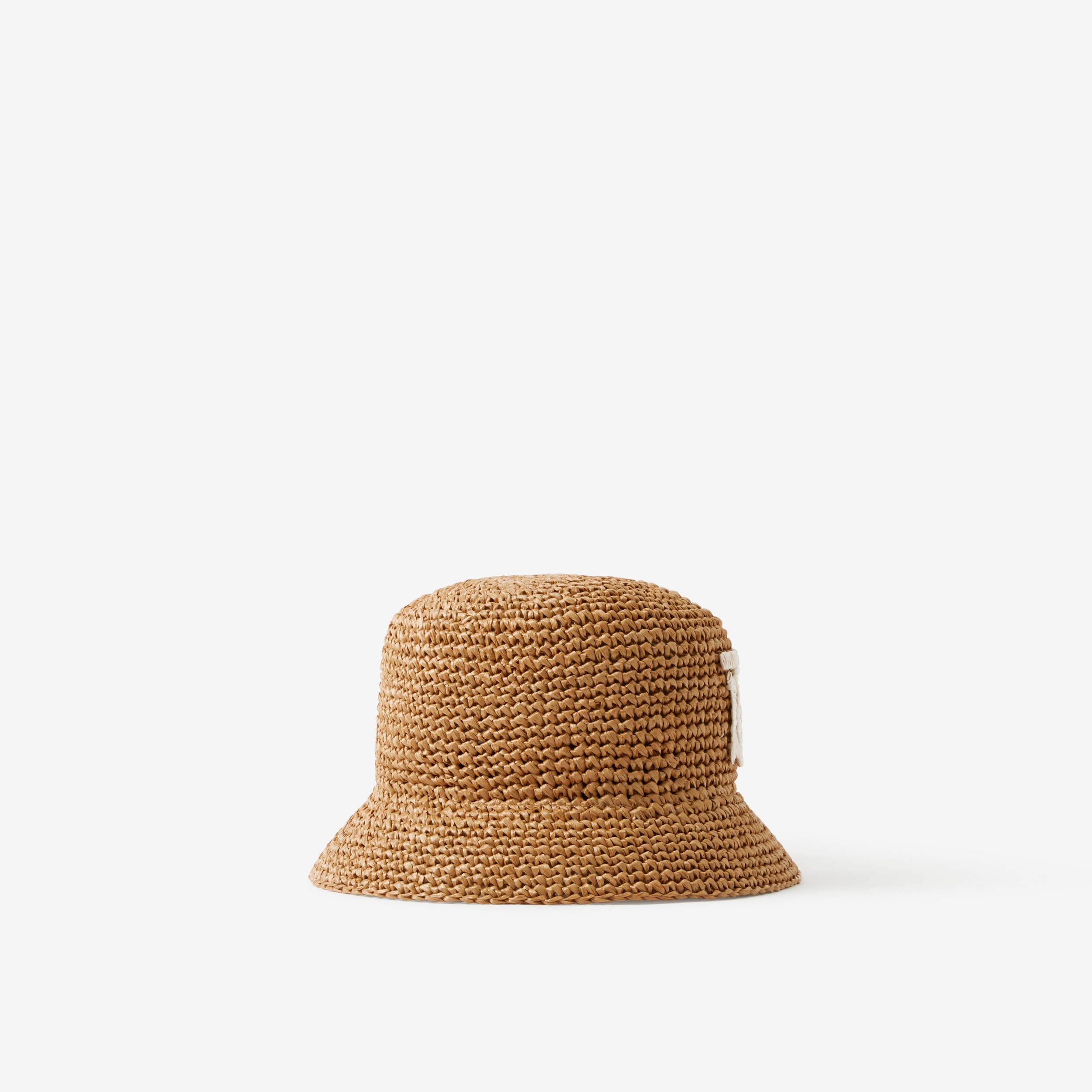 Chapéu Bucket em ráfia com monograma (Natural/bege) | Burberry® oficial - 2