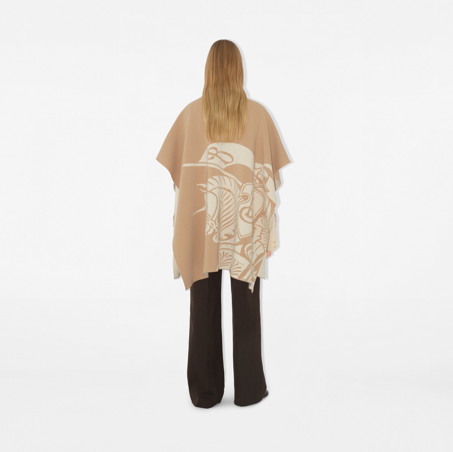 EKD ウールカシミアブレンド ケープ (クラッカー) | Burberry EKD ウールカシミアブレンド ケープ (クラッカー) | Burberry