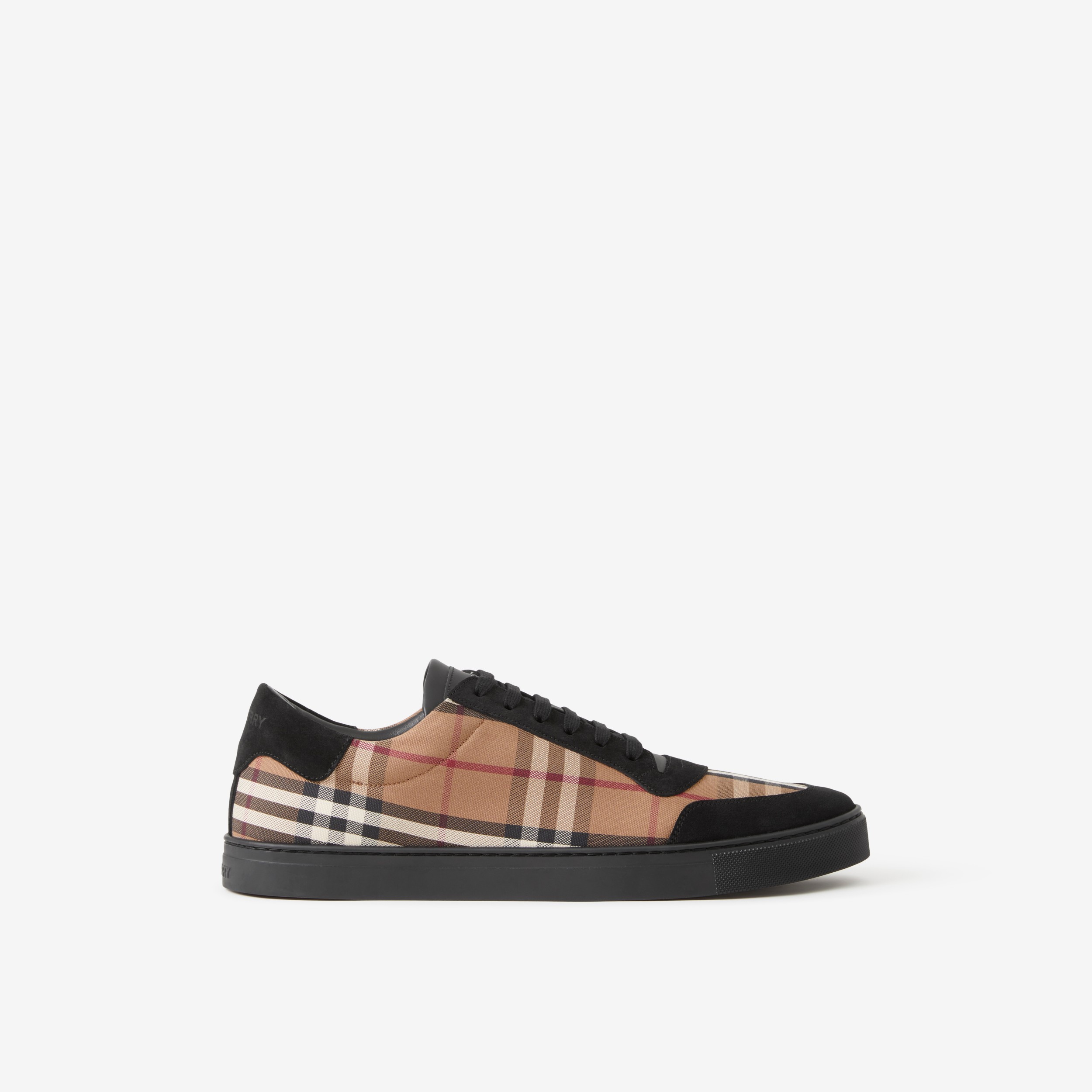 Vintage Check Cotton and Suede Sneakers in Birch Brown - Men | Burberry®  Official