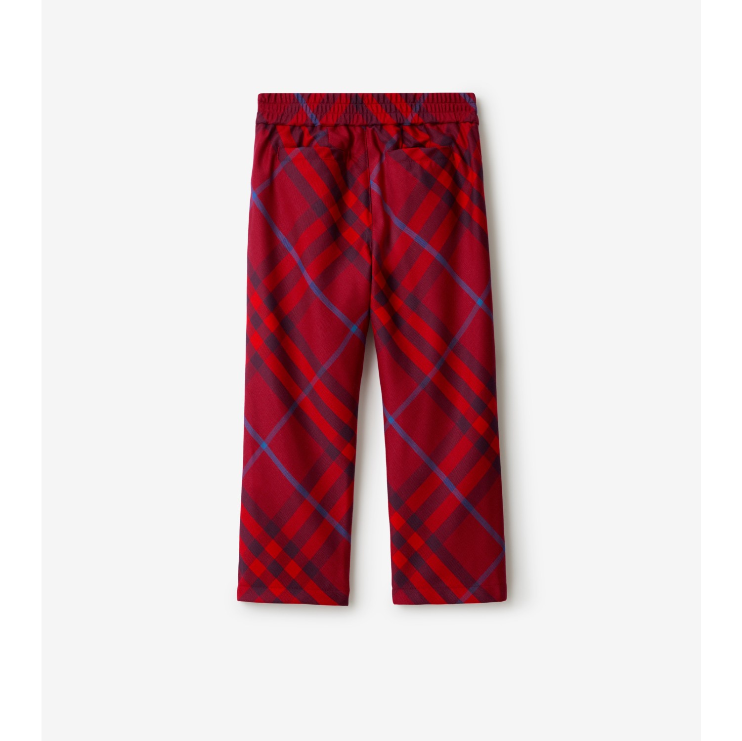 Check Cotton Track Pants in CRIMSON IP CHK Burberry Official