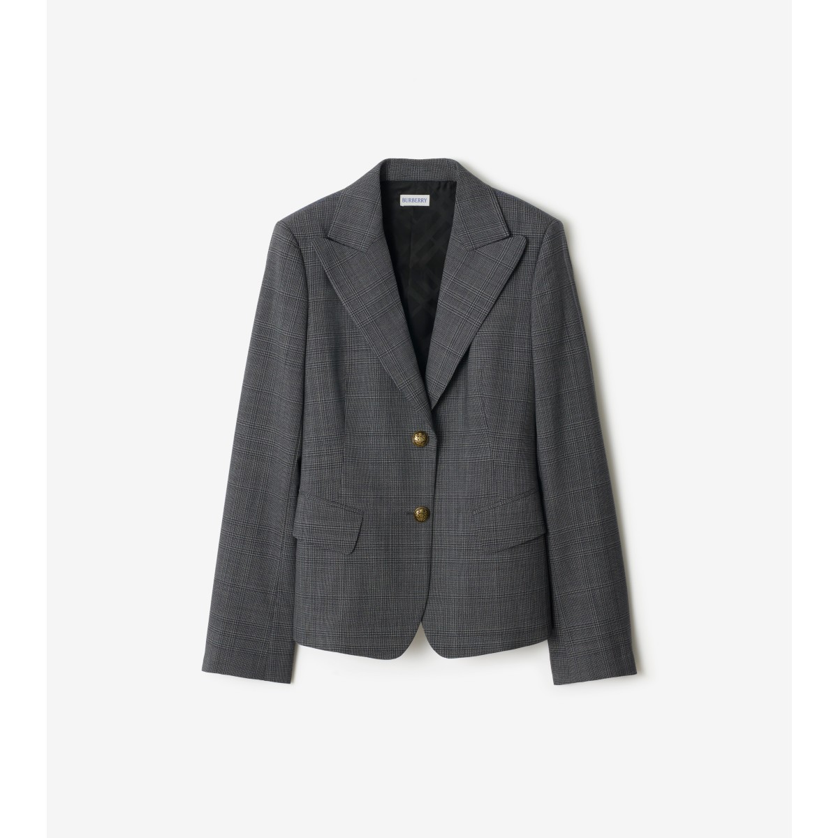 Burberry Check Wool Tailored Jacket