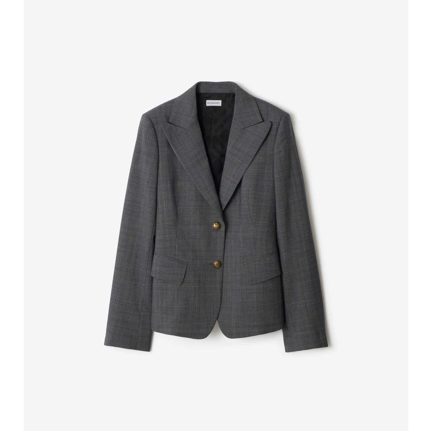 Check Wool Tailored Jacket