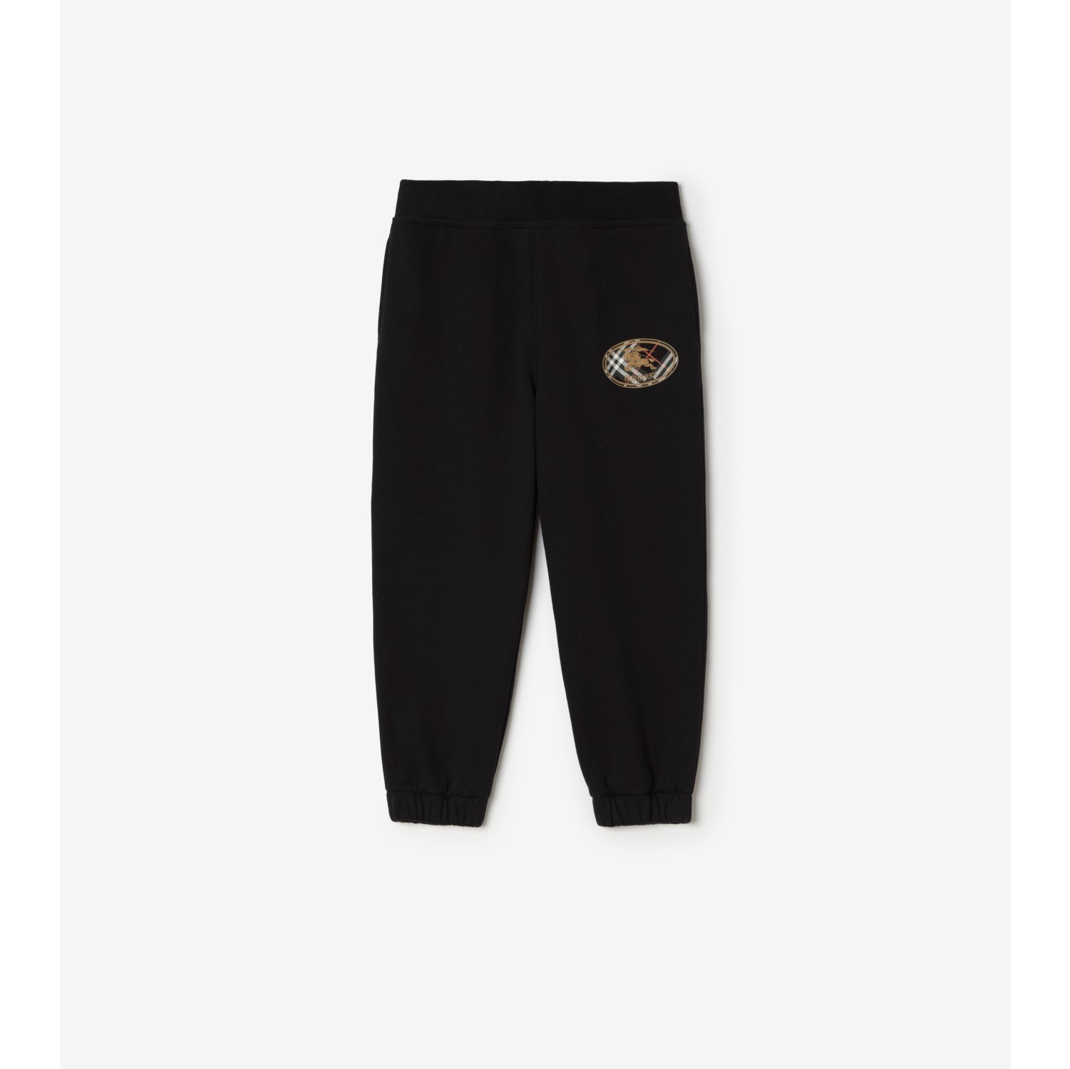 Check Knight Stamp Cotton Jogging Pants