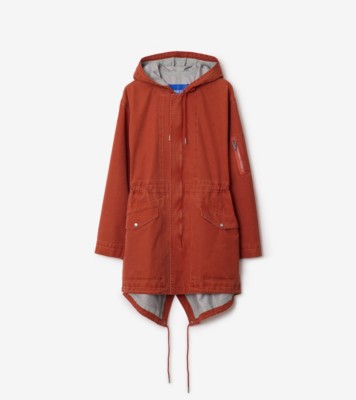 Bonded Cotton Parka in Rust - Men, Nylon, Technical | Burberry® Official