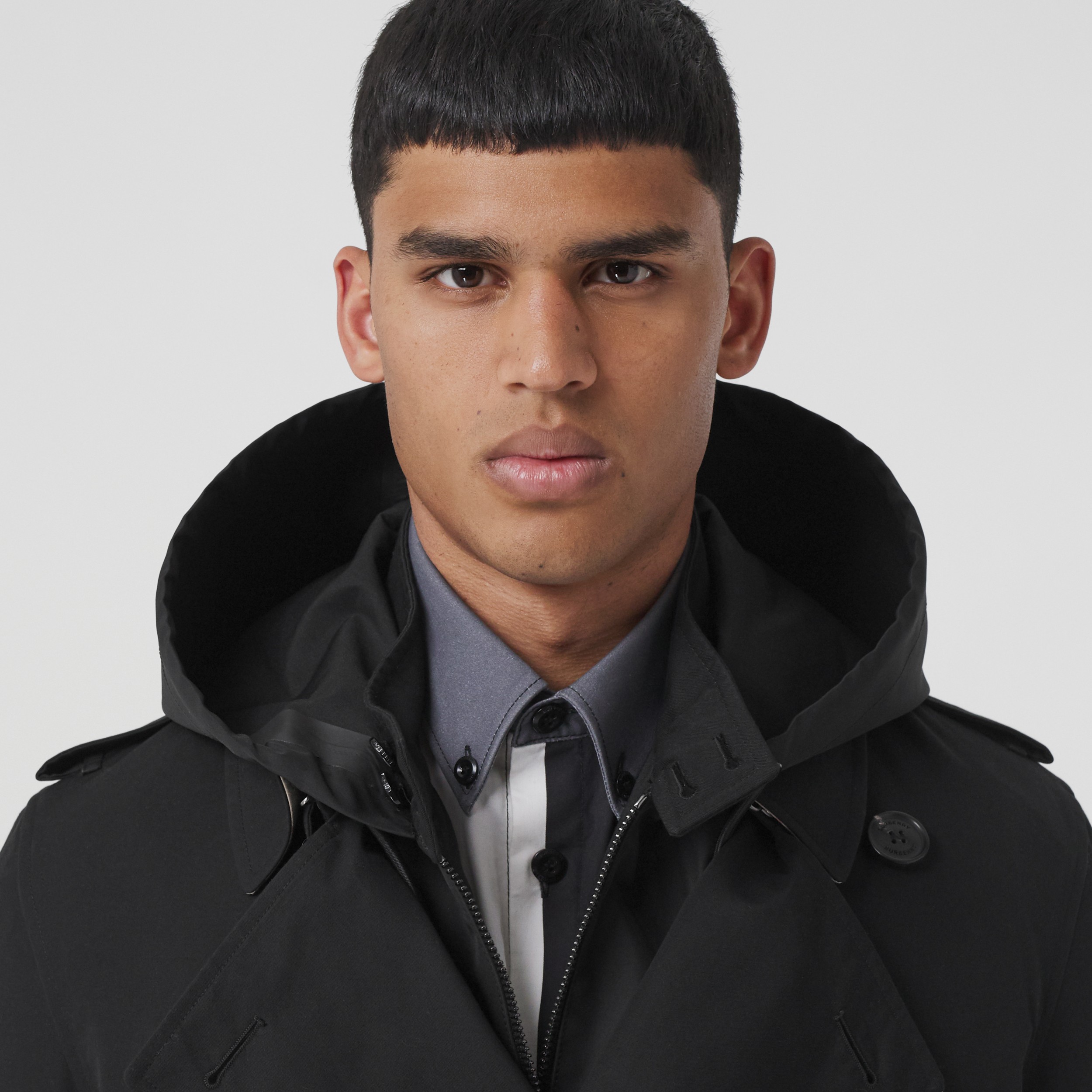 ショート ウィンブルドン トレンチコート ブラック メンズ バーバリー