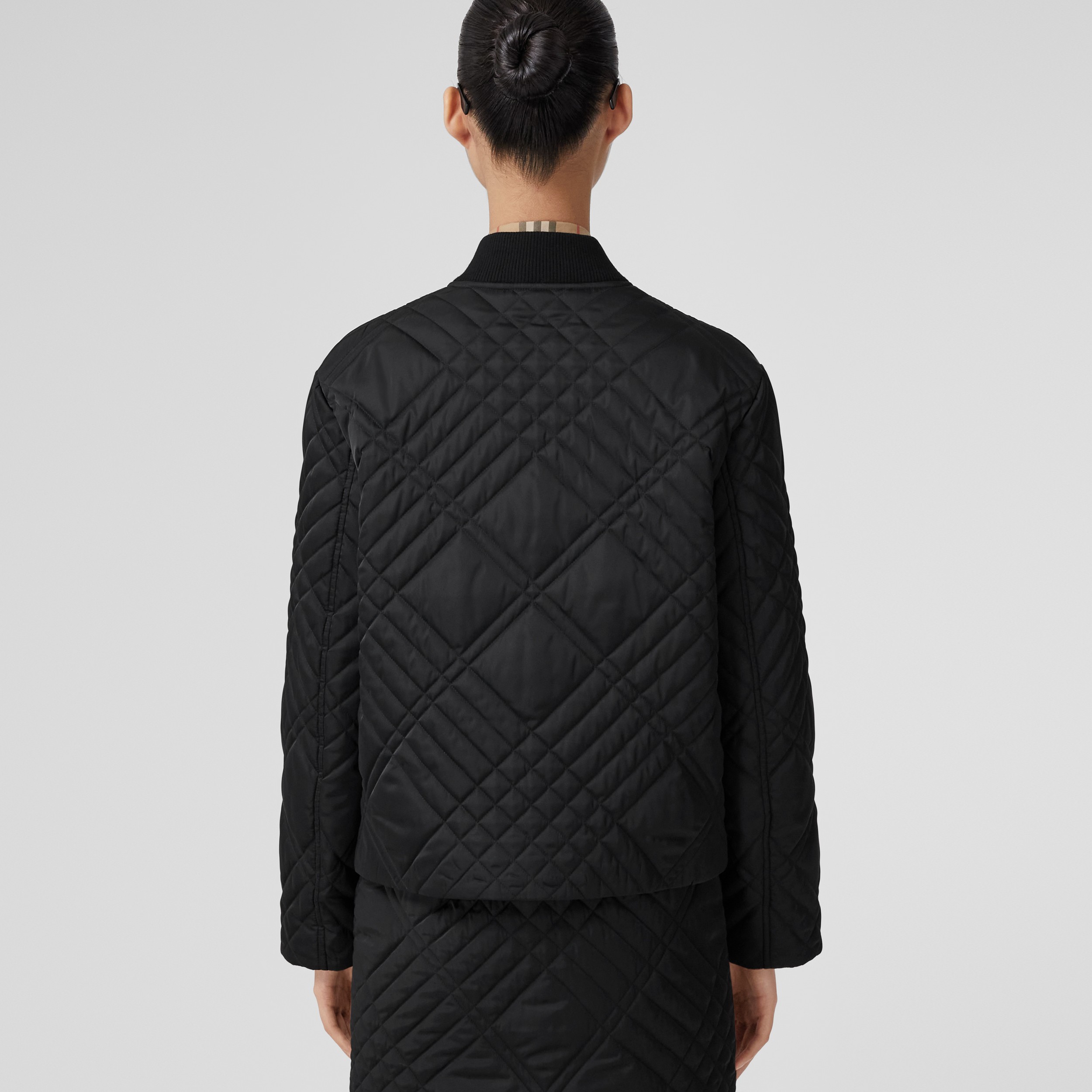 Logo Detail Lightweight Quilted Jacket in Black - Women | Burberry® Official - 3