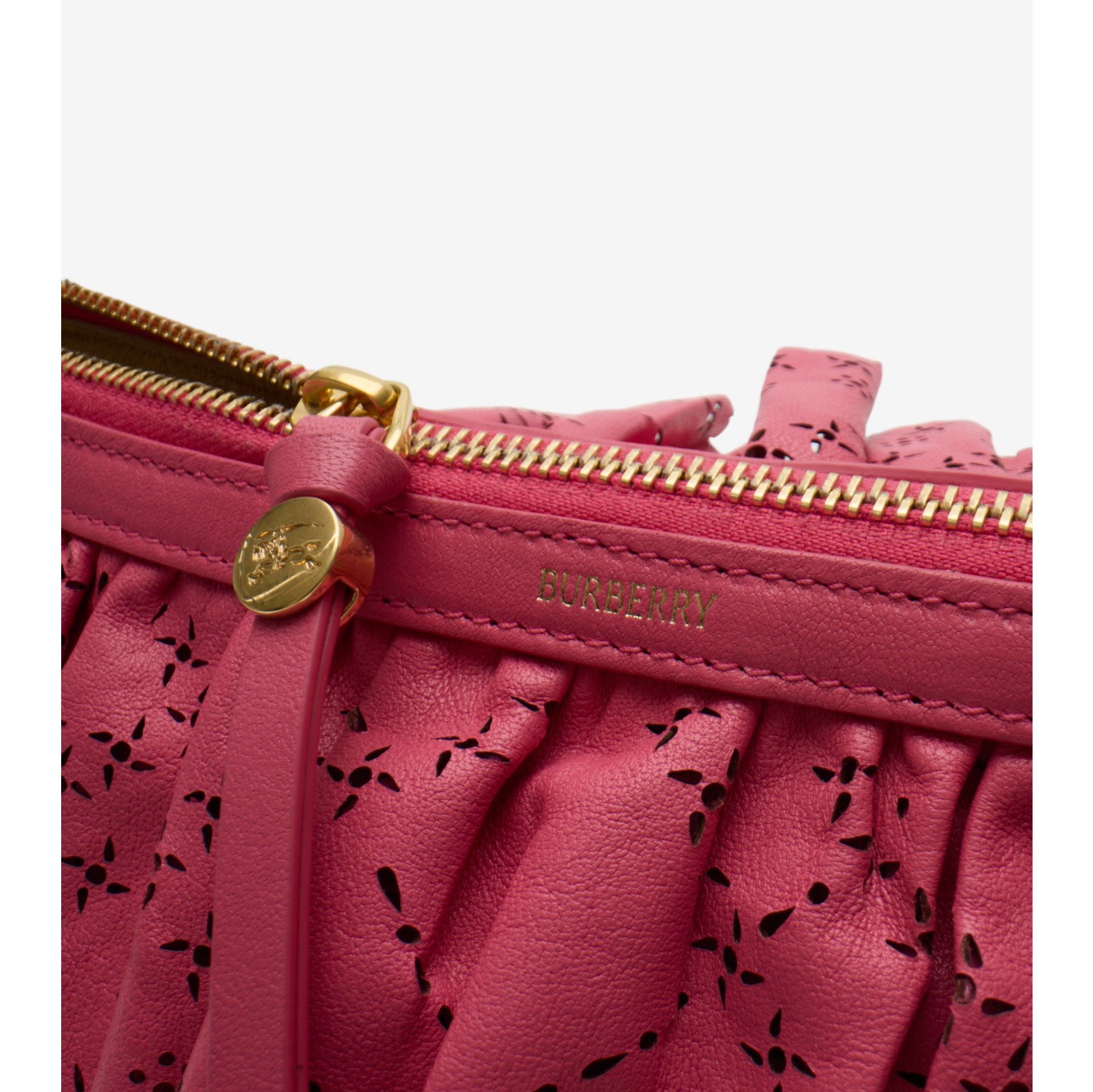 Mini Ruffle Bag in Nougat pink - Women, Leather | Burberry® Official