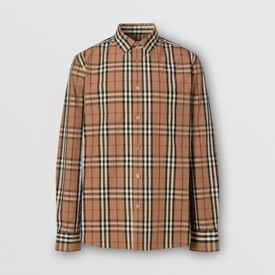 burberry shirt mens brown