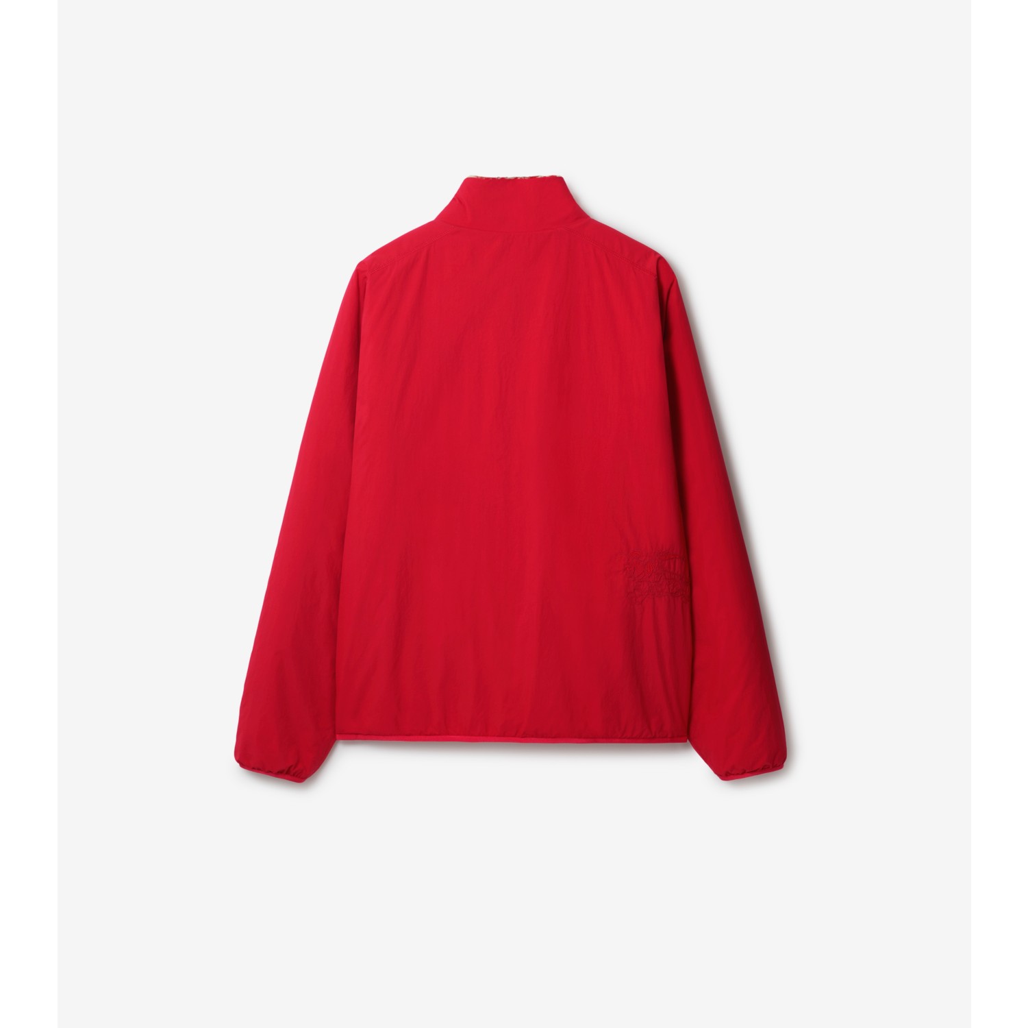 Reversible Rose Fleece Jacket in Pillar/sherbet - Men, Silk | Burberry ...