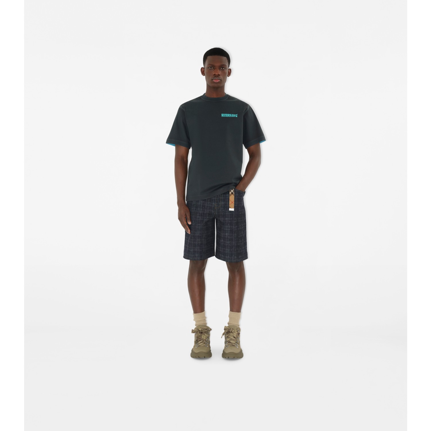 Warped Logo Cotton T-shirt