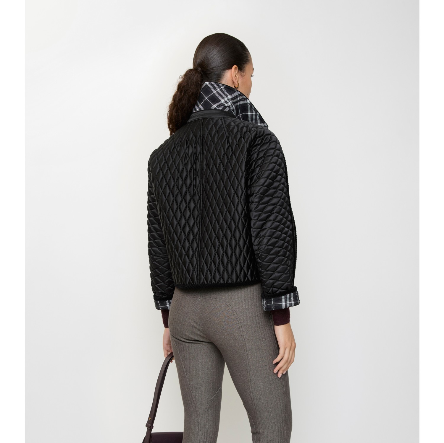 Cropped Quilted Nylon Floriston Jacket