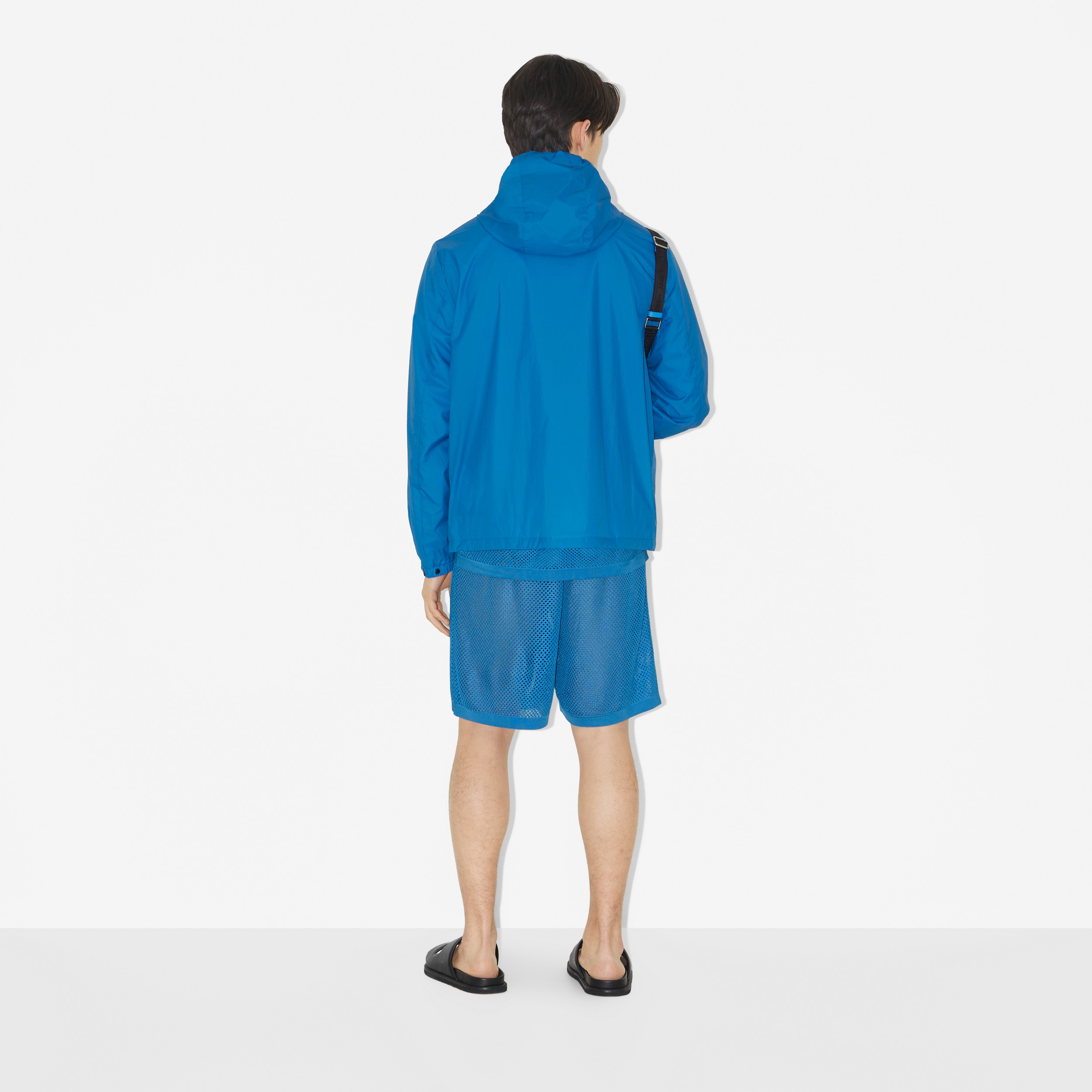 EKD Appliqué Hooded Jacket in Bright Cerulean Blue - Men | Burberry® Official - 4