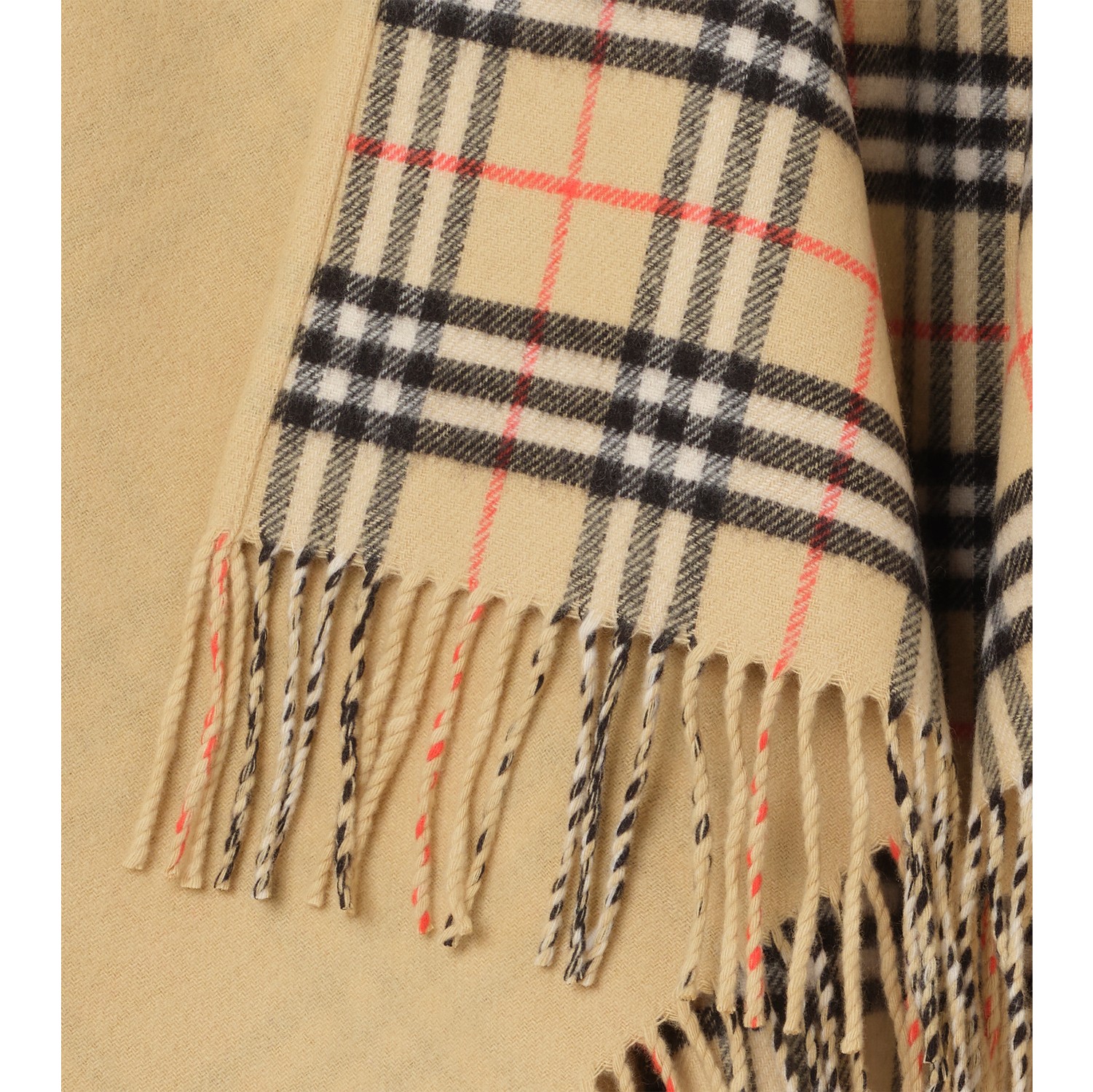 Reversible Check Wool Cape