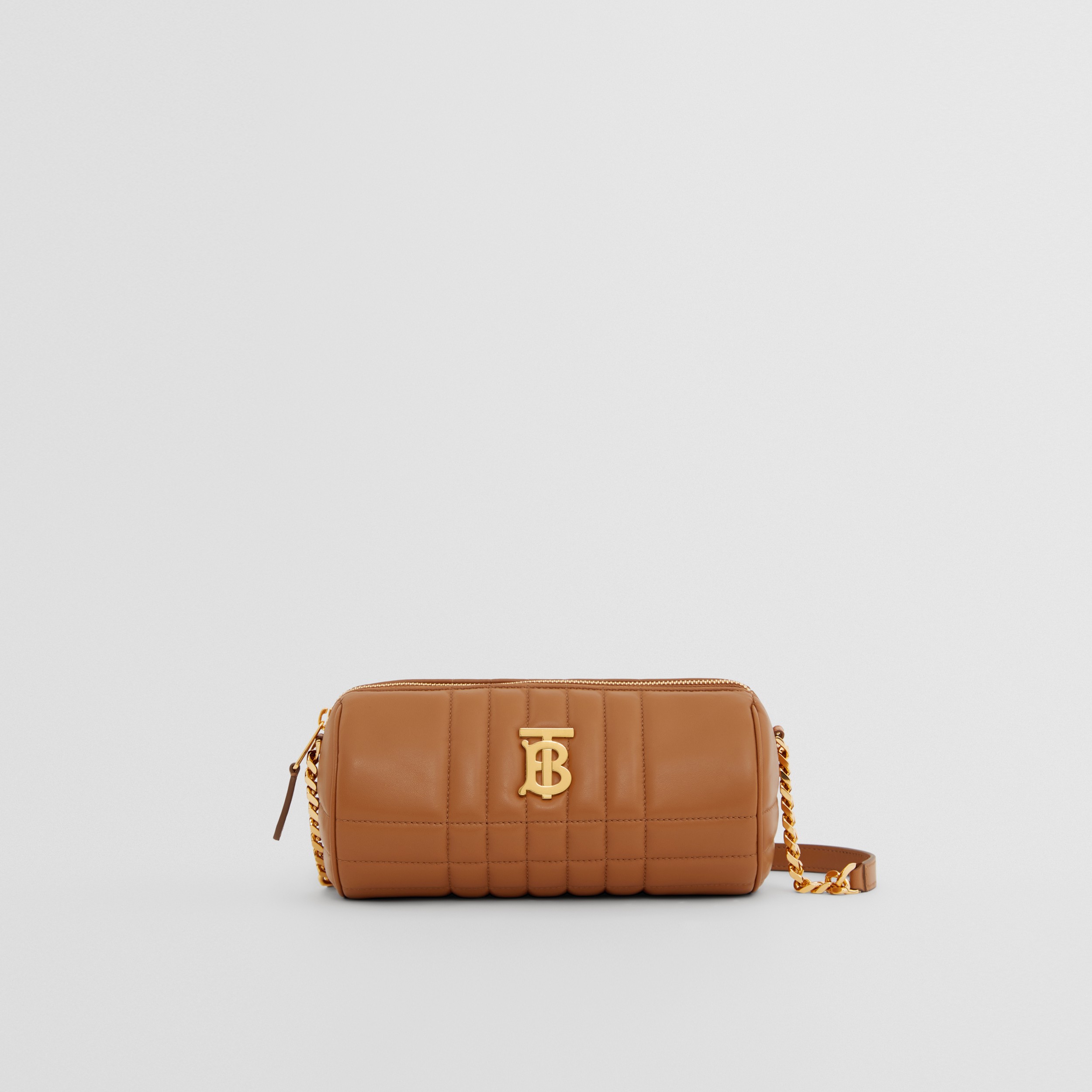 Quilted Lambskin Barrel Lola Bag in Maple Brown - Women | Burberry® Official - 1