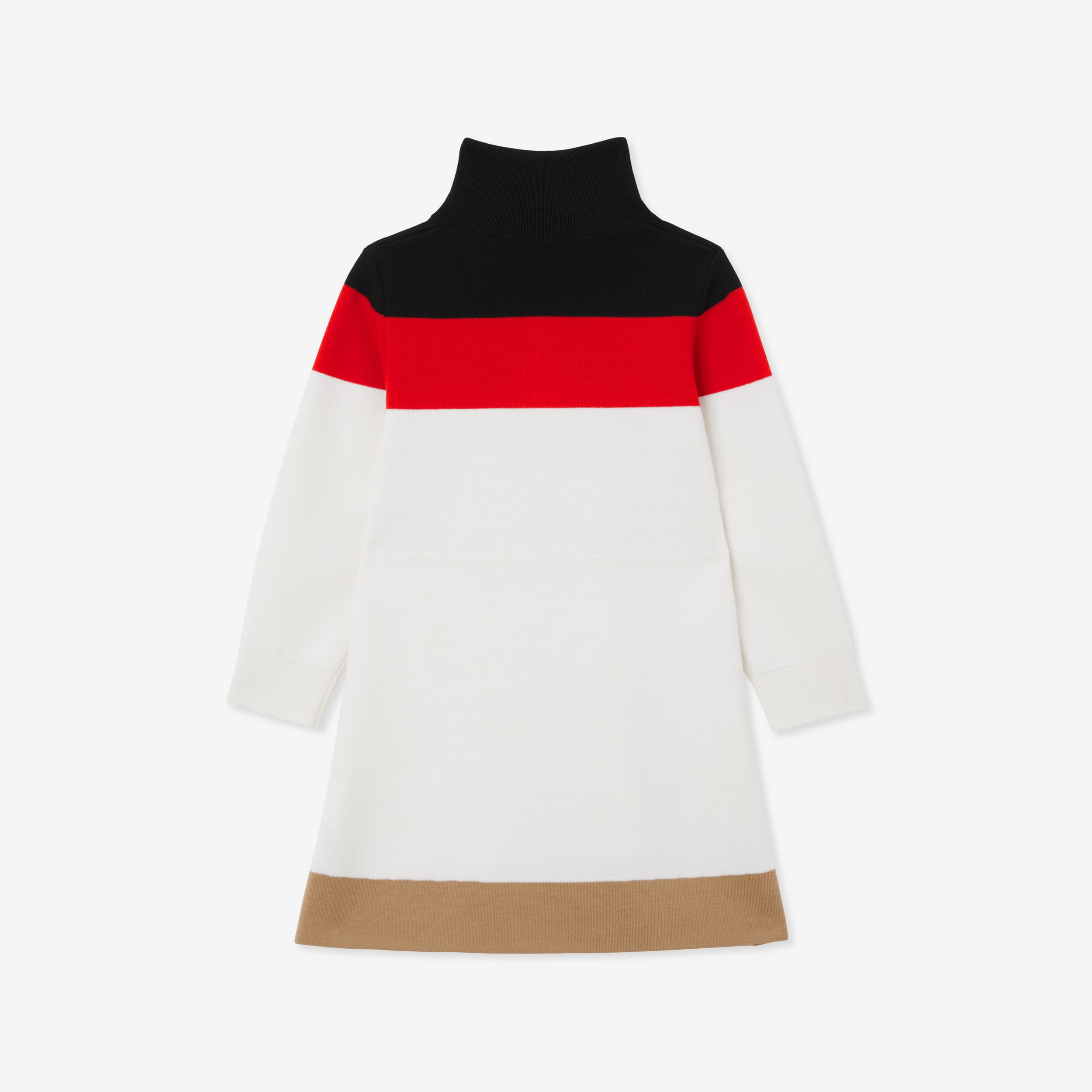Logo Graphic Appliqué Wool Blend Dress in Ivory | Burberry® Official - 2