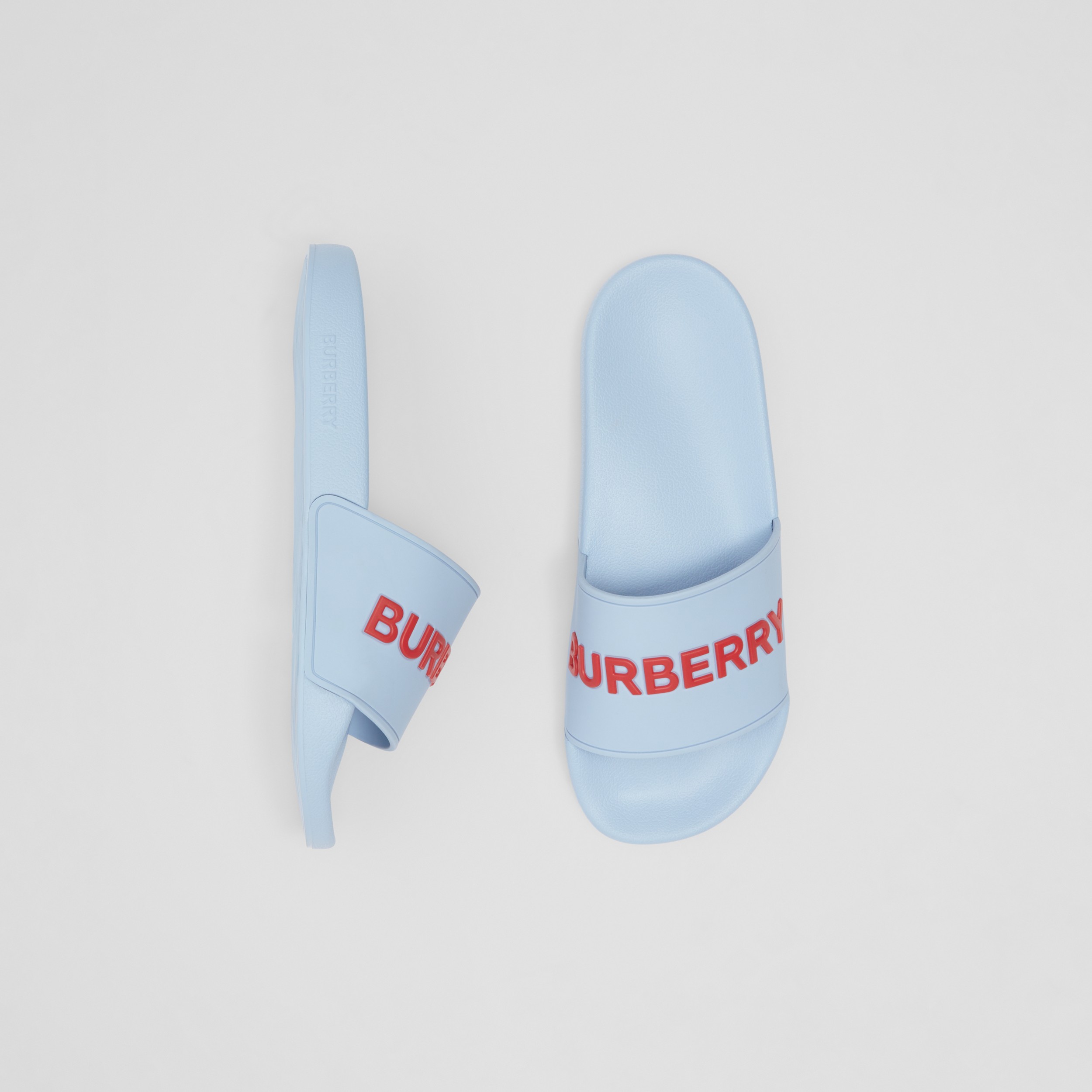 Slides in Zweitonoptik mit Logo (Hellblau) - Damen | Burberry® - 1