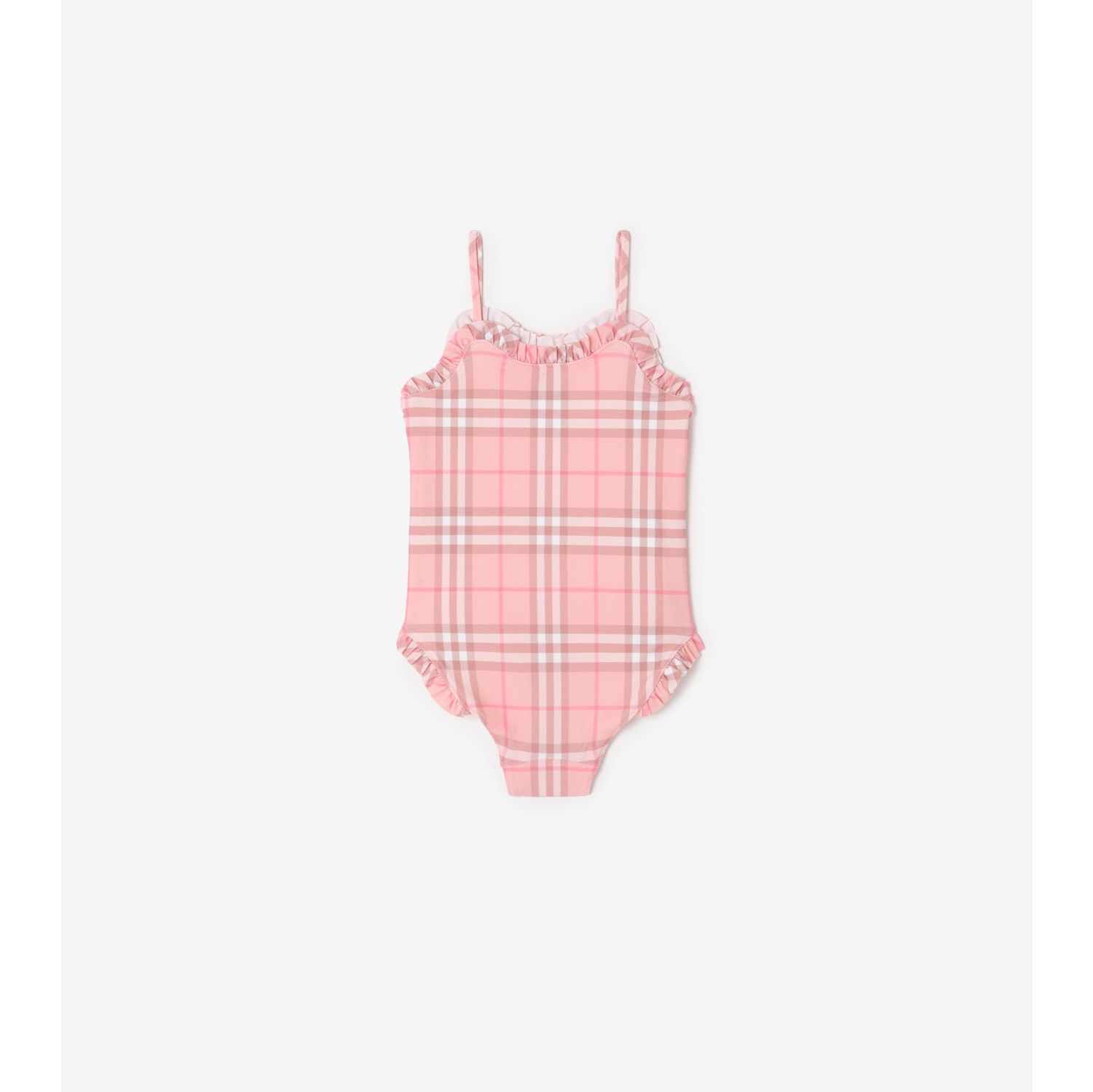 Ruffle Trim Check Swimsuit