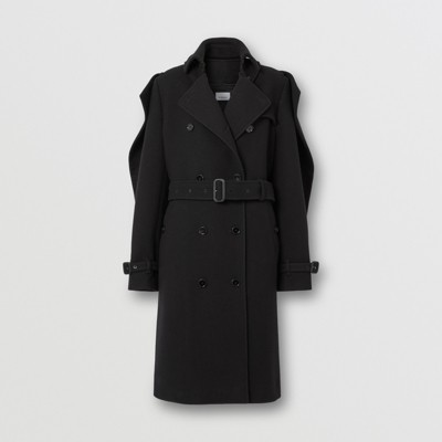 black burberry coat