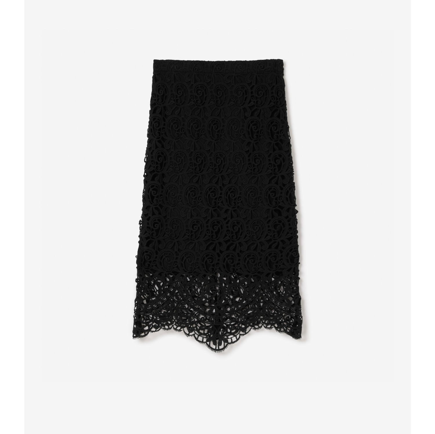 Macramé Lace Pencil Skirt in Black - Women | Burberry® Official