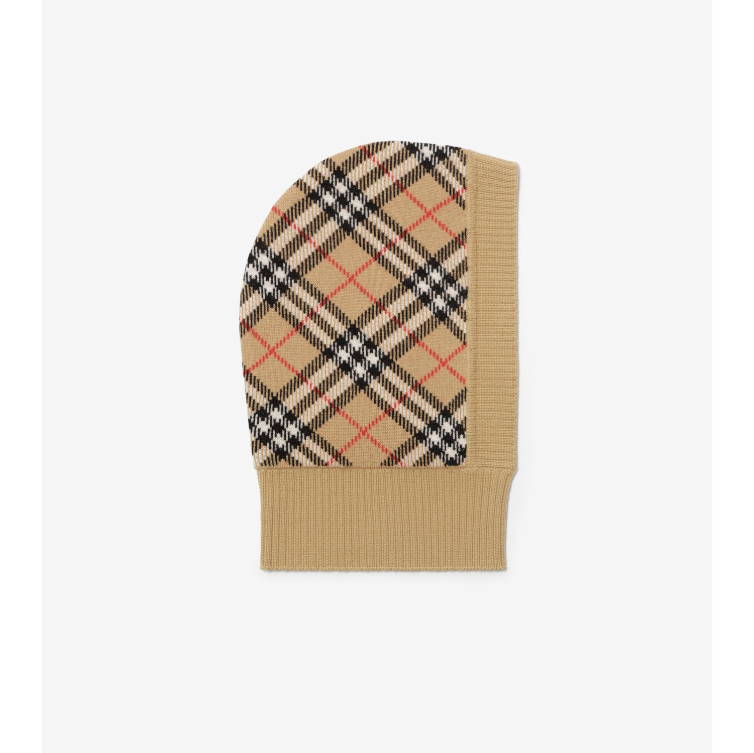 Check Wool Blend Hood