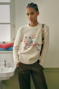 Burberry Spring Wardrobing 2026 Campaign featuring model wearing a Women's Knitwear.