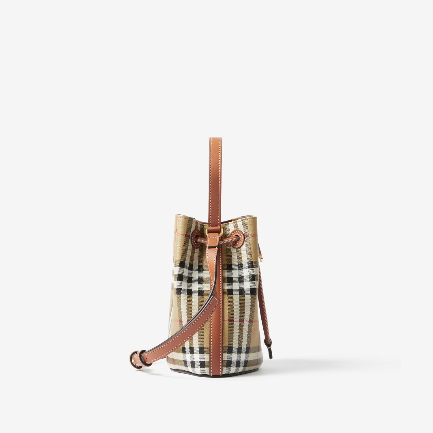 Mini TB Bucket Bag in Archive Beige/briar Brown - Women | Burberry® Official