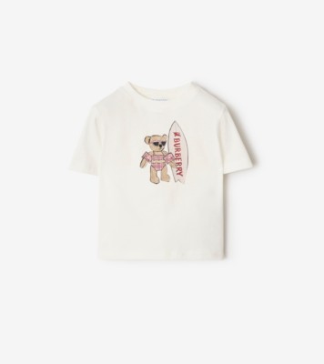サーファーベア コットンTシャツ (チョークホワイト) | Burberry®公式