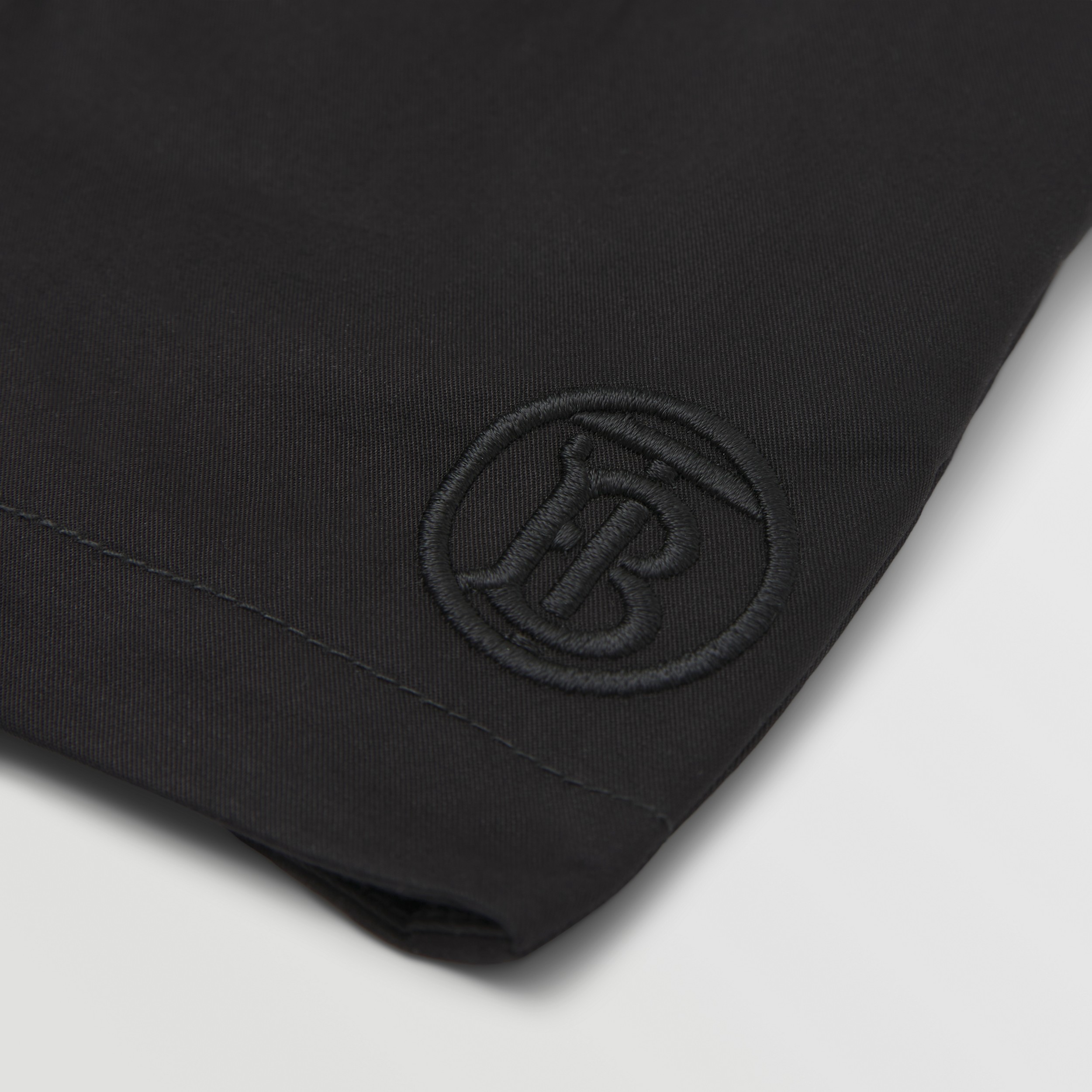 Monogram Motif Cotton Twill Chino Shorts in Black - Children | Burberry® Official - 2