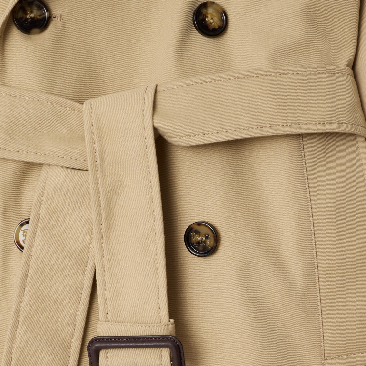 Cotton Blend Trench Jacket in Beige - Women, Nylon Cotton Blend Trench Jacket in Beige - Women, Nylon