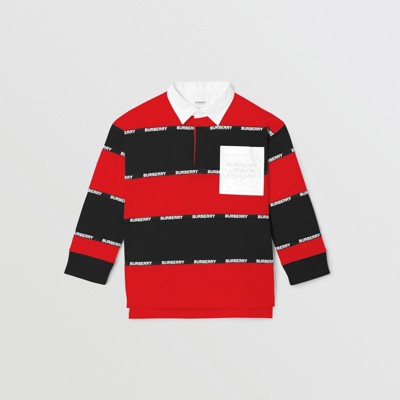 red long sleeve burberry shirt