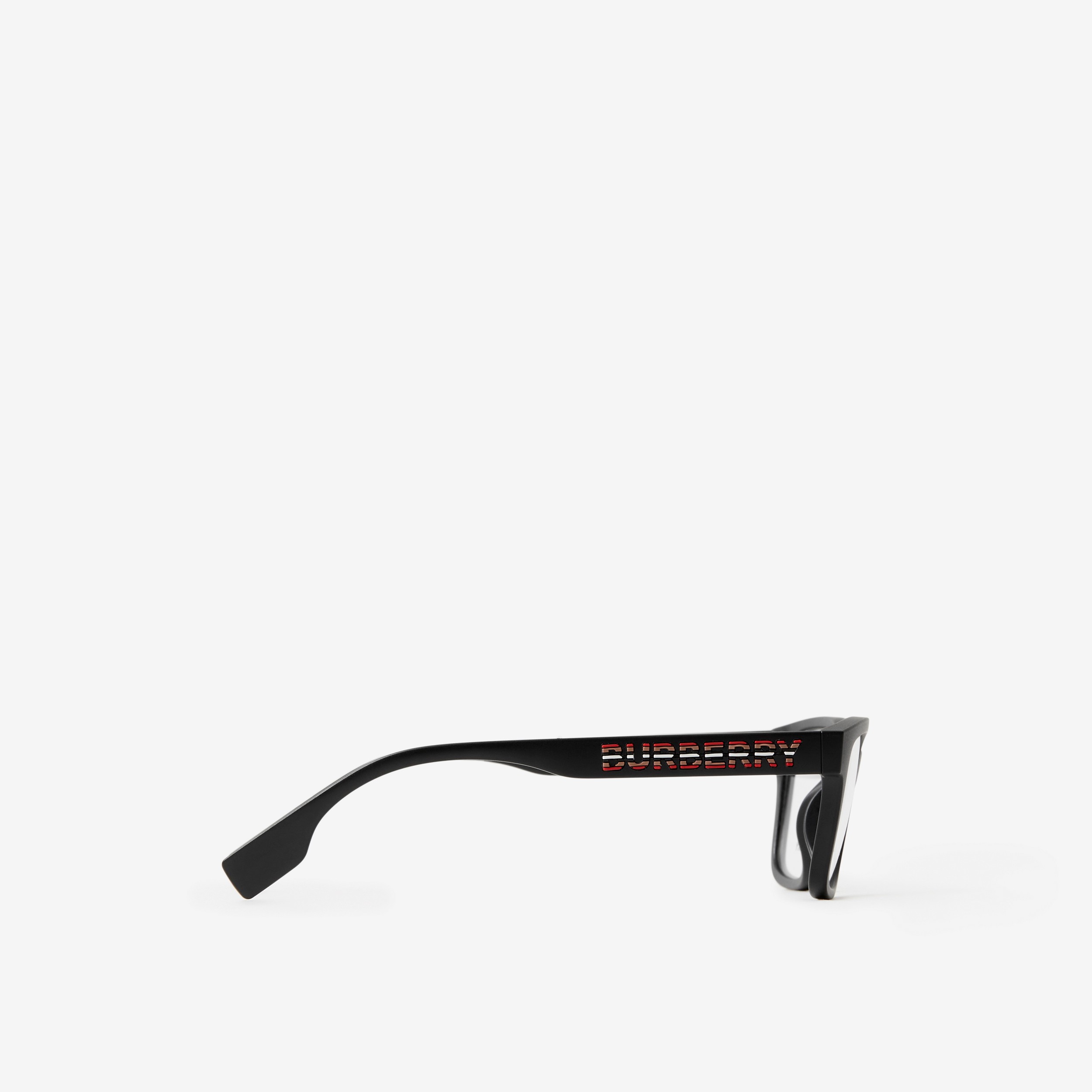 Óculos de grau com armação quadrada (Preto Fosco) | Burberry® oficial - 2