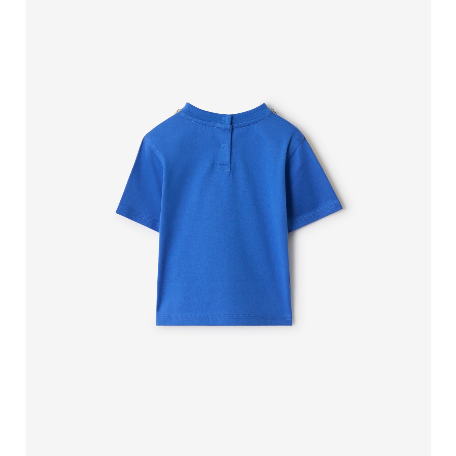 Check Trim Cotton T-shirt