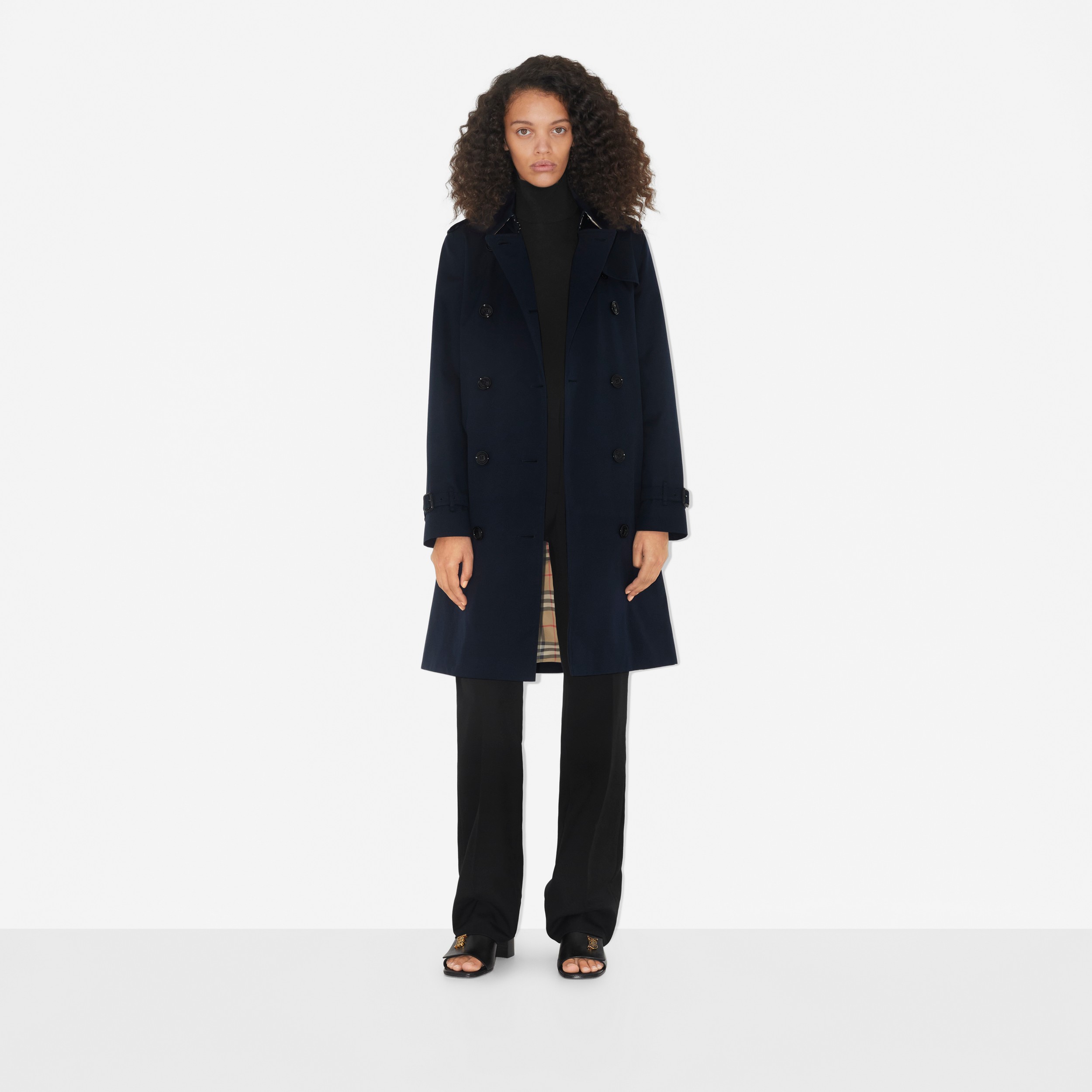 Trench coat Heritage Kensington de longitud media (Azul Penumbra) - Mujer | Burberry® oficial - 2