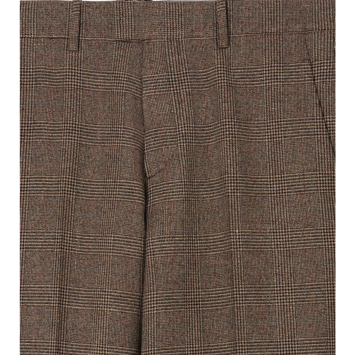  Check Wool Linen Blend Sloane Tailored Trousers