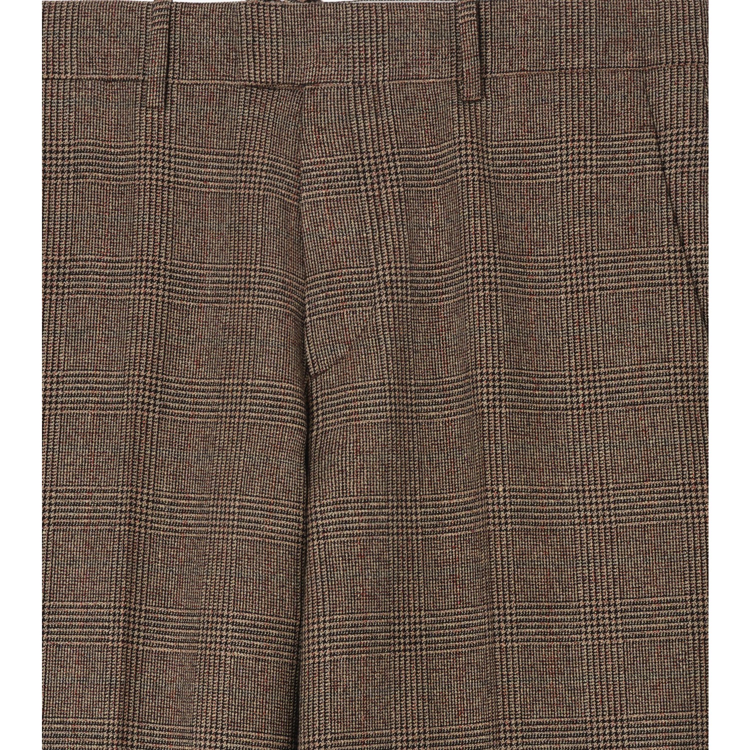 Check Wool Linen Blend Sloane Tailored Trousers