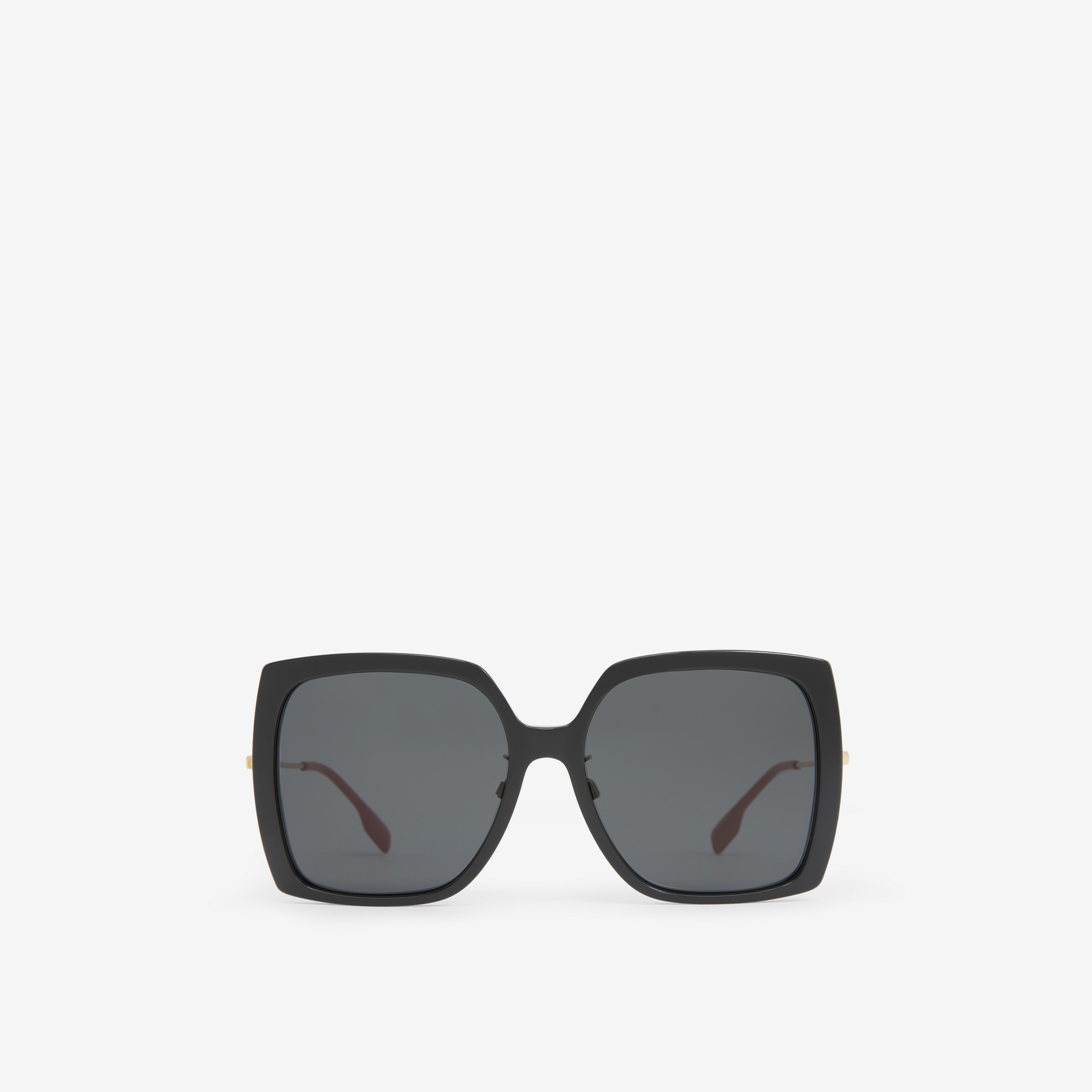 专属标识装饰方框太阳眼镜 (黑色) | Burberry® 博柏利官网 - 1