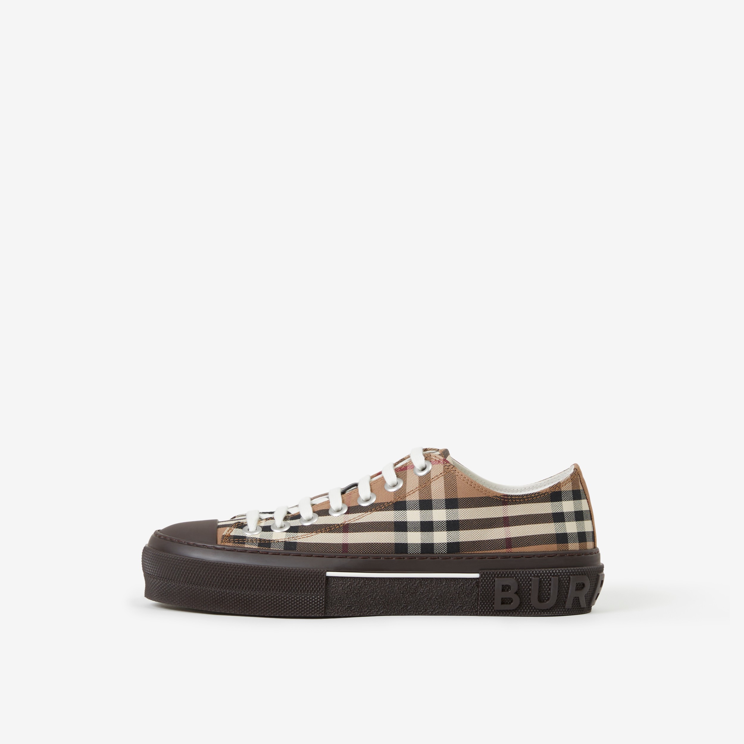 Vintage Check Cotton Sneakers in Birch Brown - Women | Burberry® Official