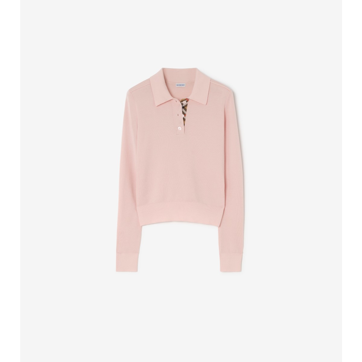  Check Long-sleeve Polo Shirt