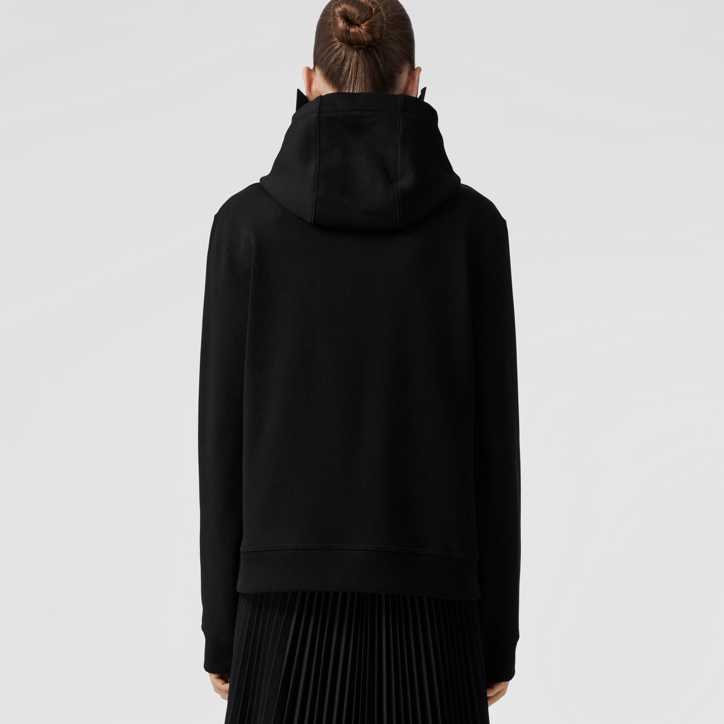Hoodie en coton avec EKD en cristaux (Noir) - Femme | Site officiel Burberry® - 3