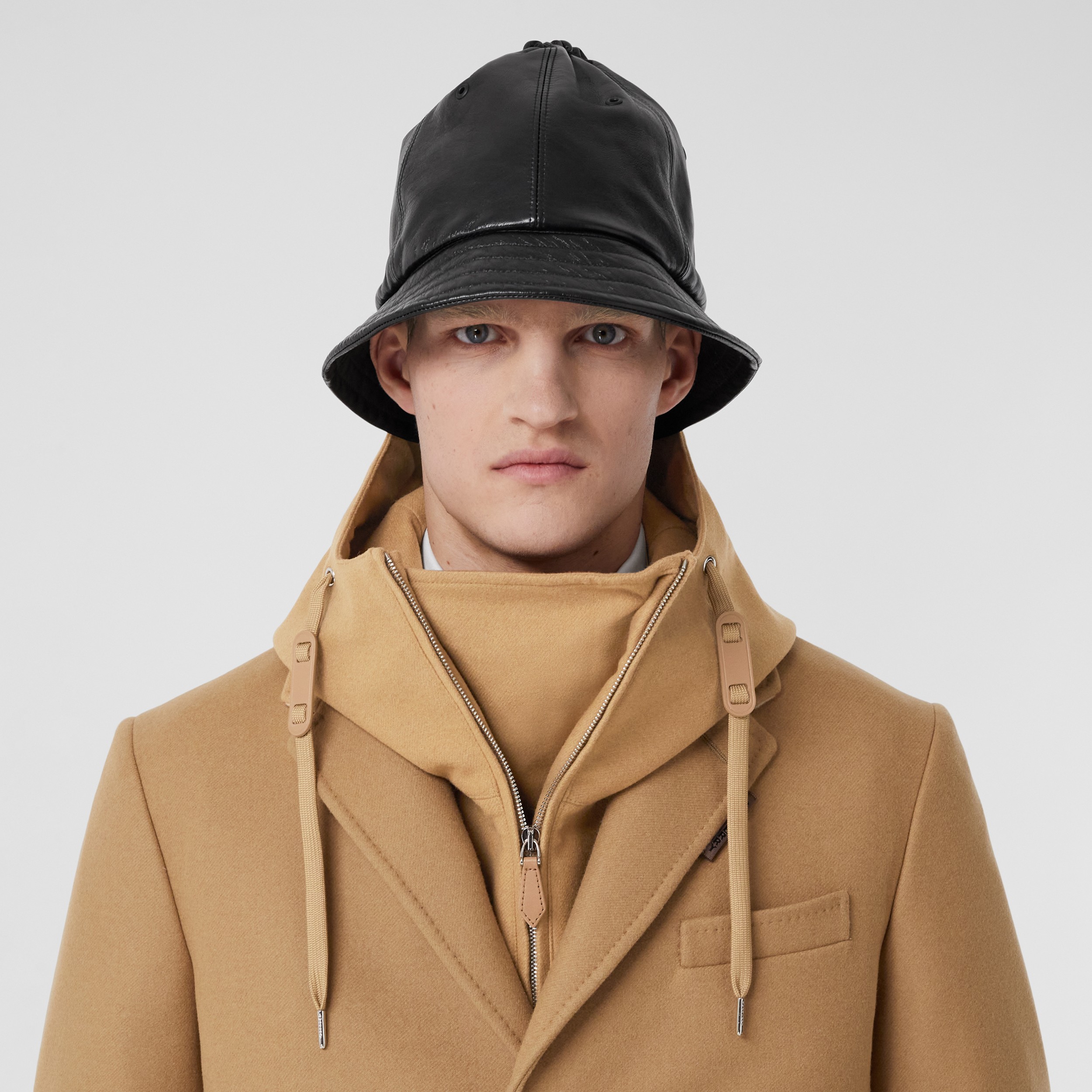 Label Appliqué Wool Cashmere Tailored Coat in Camel - Men | Burberry® Official - 2