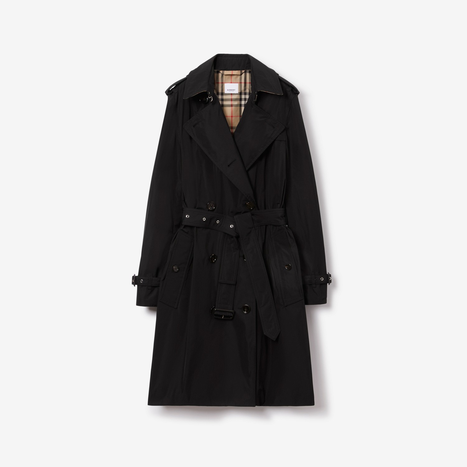 Trench coat Kensington leve (Preto) - Mulheres | Burberry® oficial