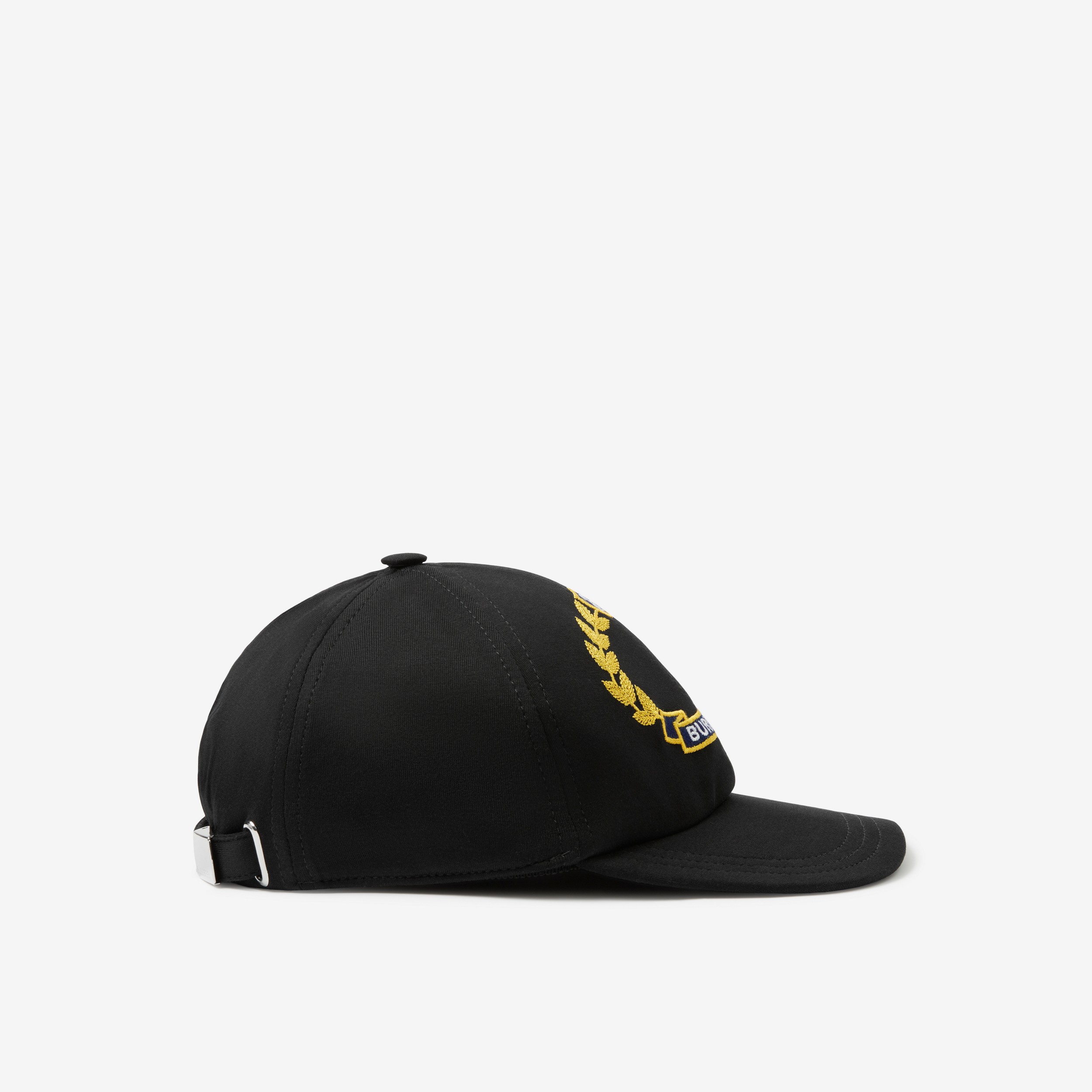 Oak Leaf Crest Cotton Jersey Baseball Cap in Black | Burberry® Official - 2