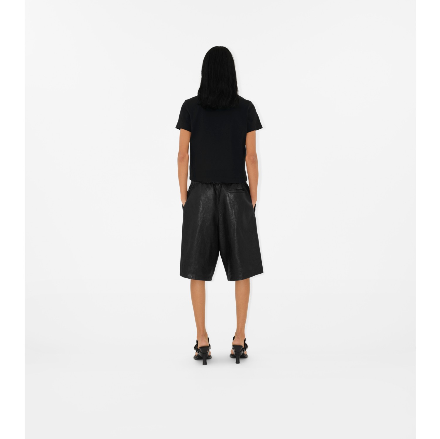 Crystal Pear Cotton T shirt in Black Women Burberry Official