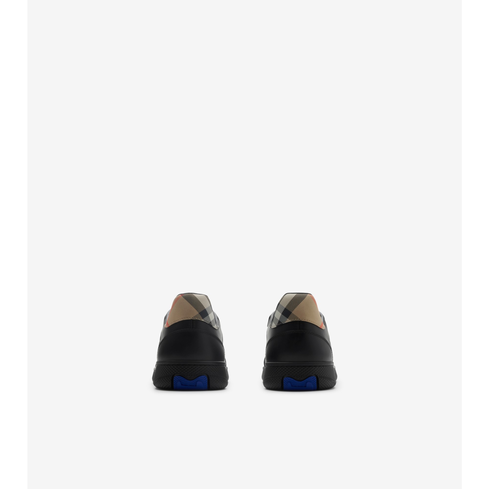 その他 Burberry 8096376 Leather and Check Terrace Sneakers​ in Black/sand - Men