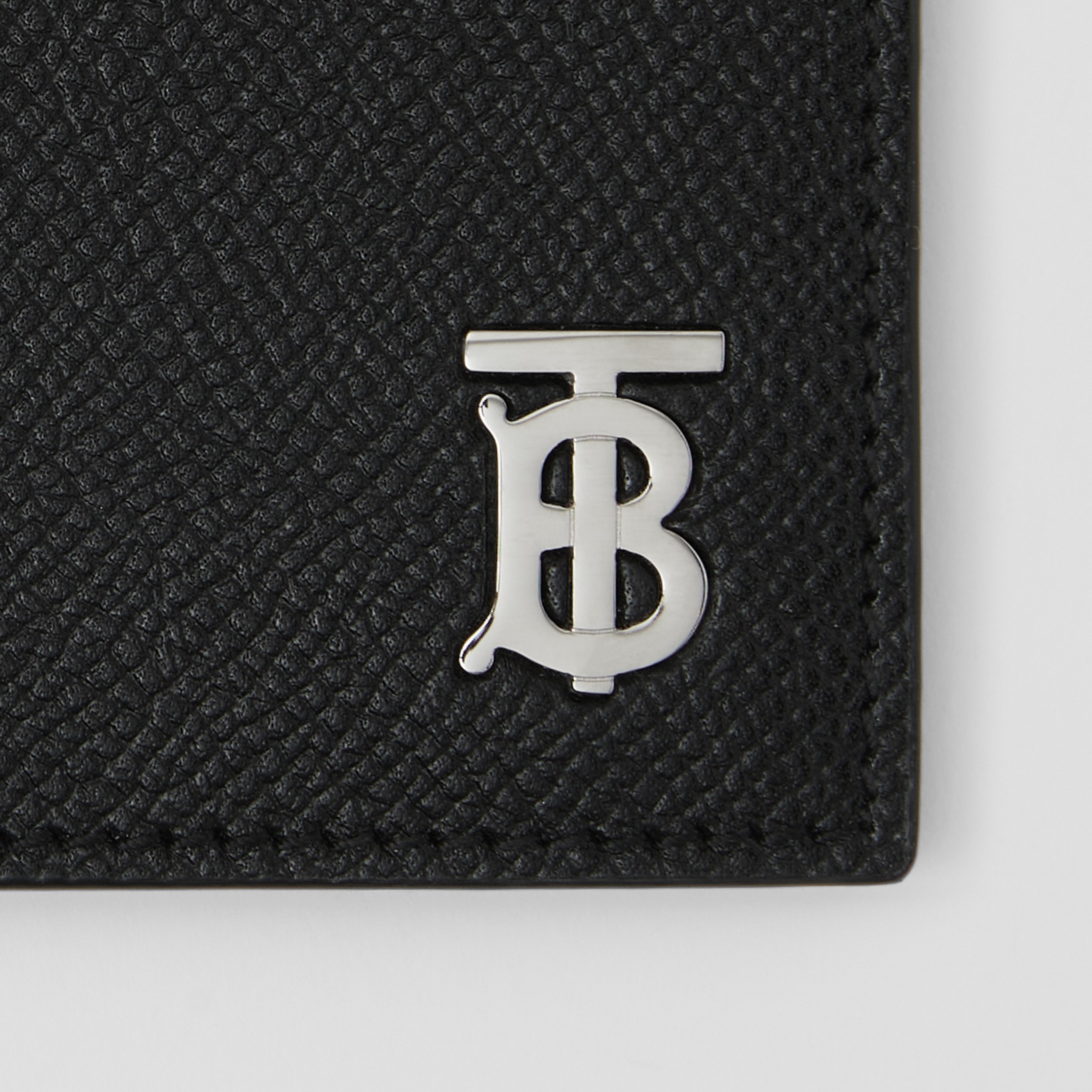 Grainy Leather TB Money Clip Wallet in Black - Men | Burberry® Official - 2