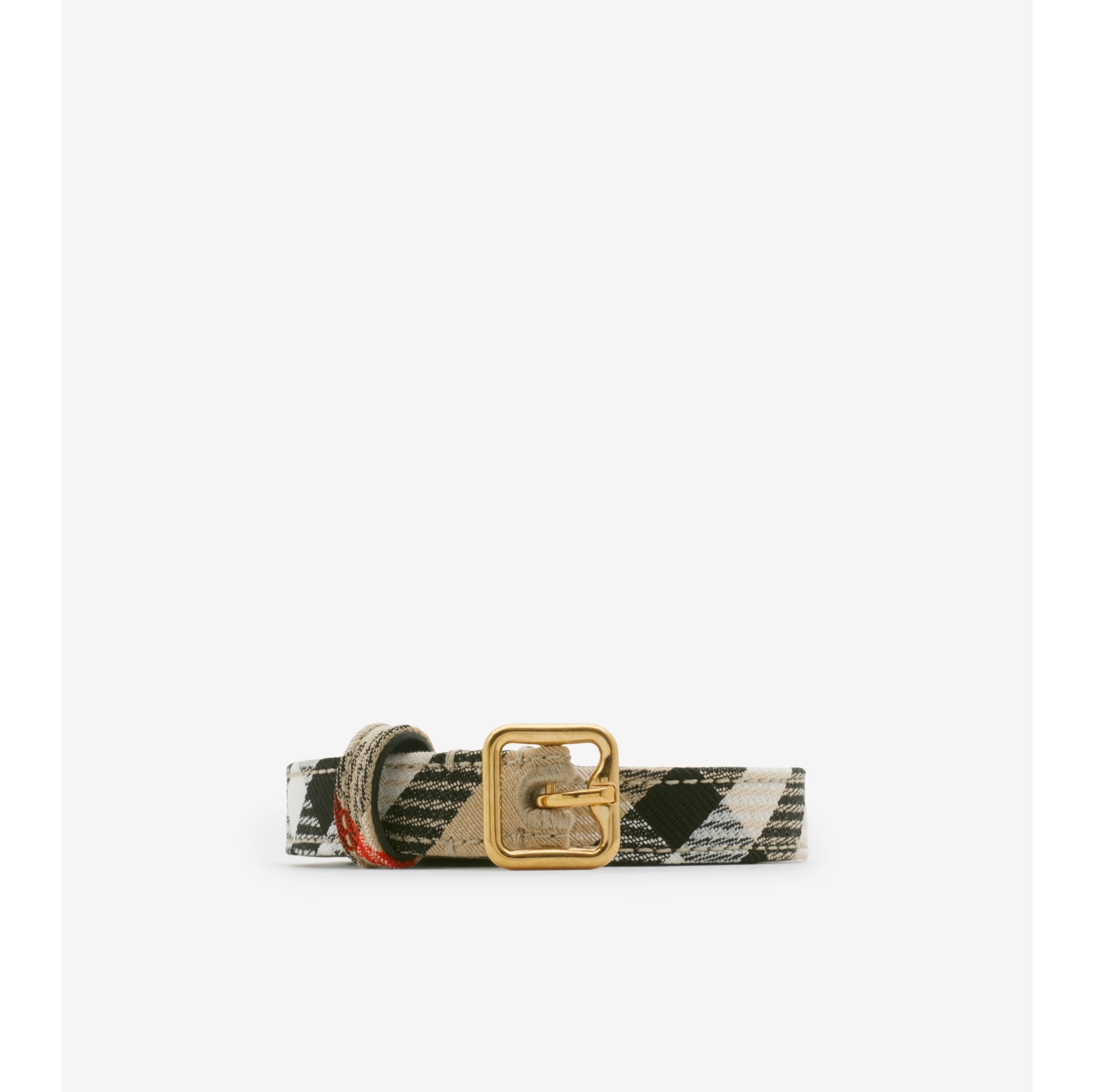 Schmaler Gürtel „B Buckle“ in Check