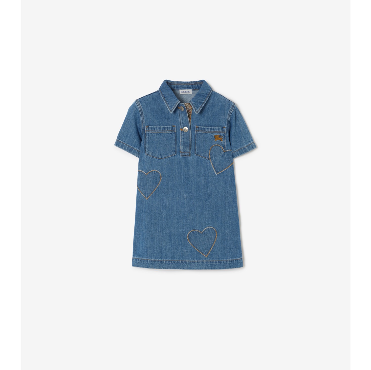 Heart Denim Shirt Dress